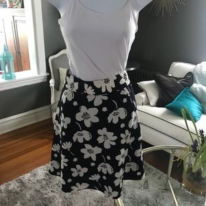 Navy and white skirt from ann Taylor